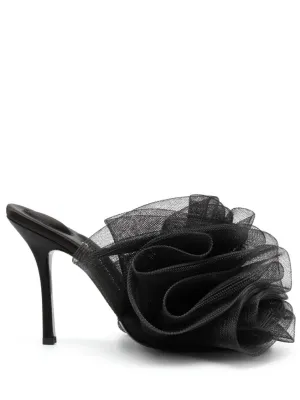 Ruched Tulle Mules