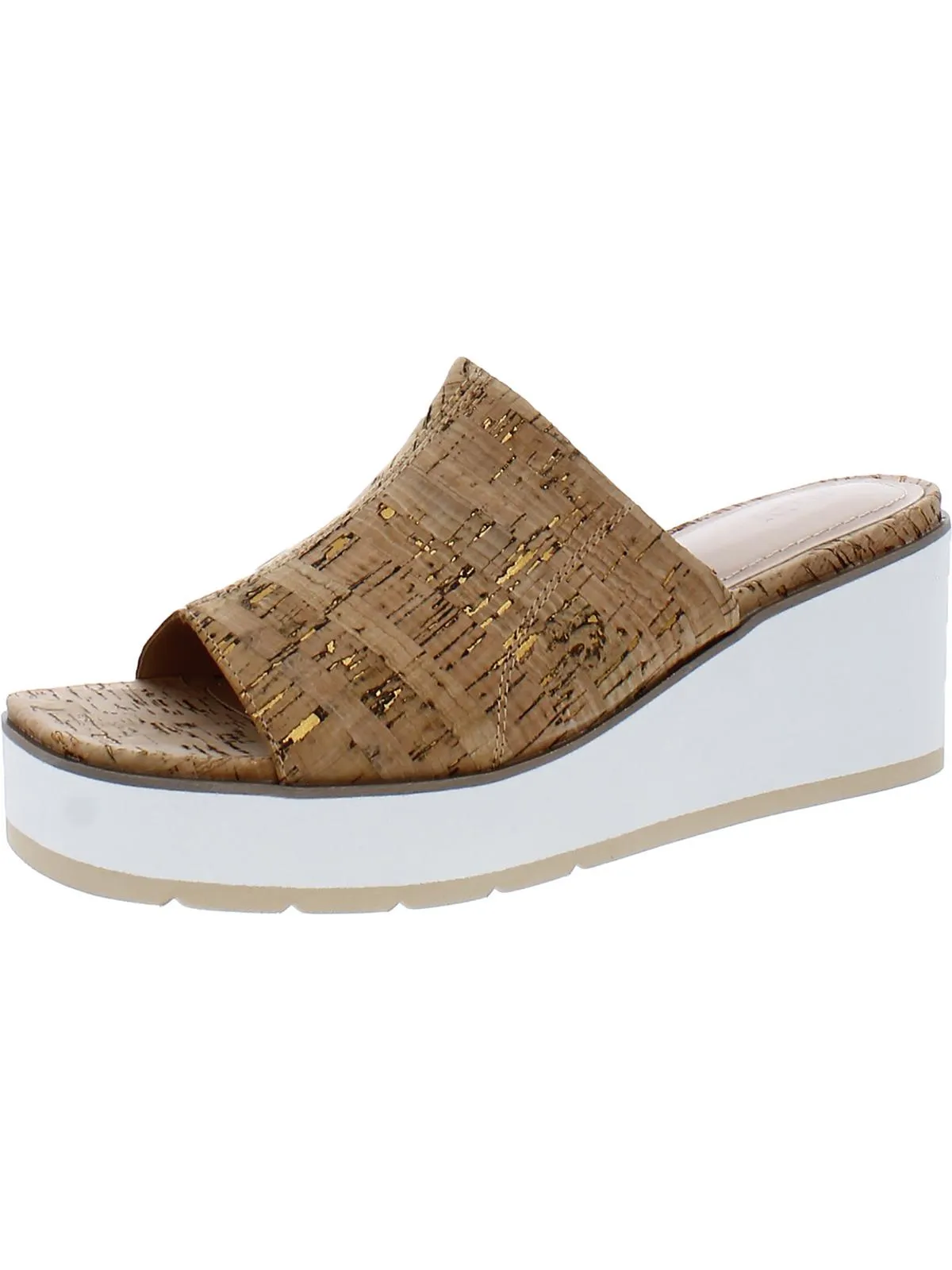 Rysa Womens Suede Slip On Wedge Sandals