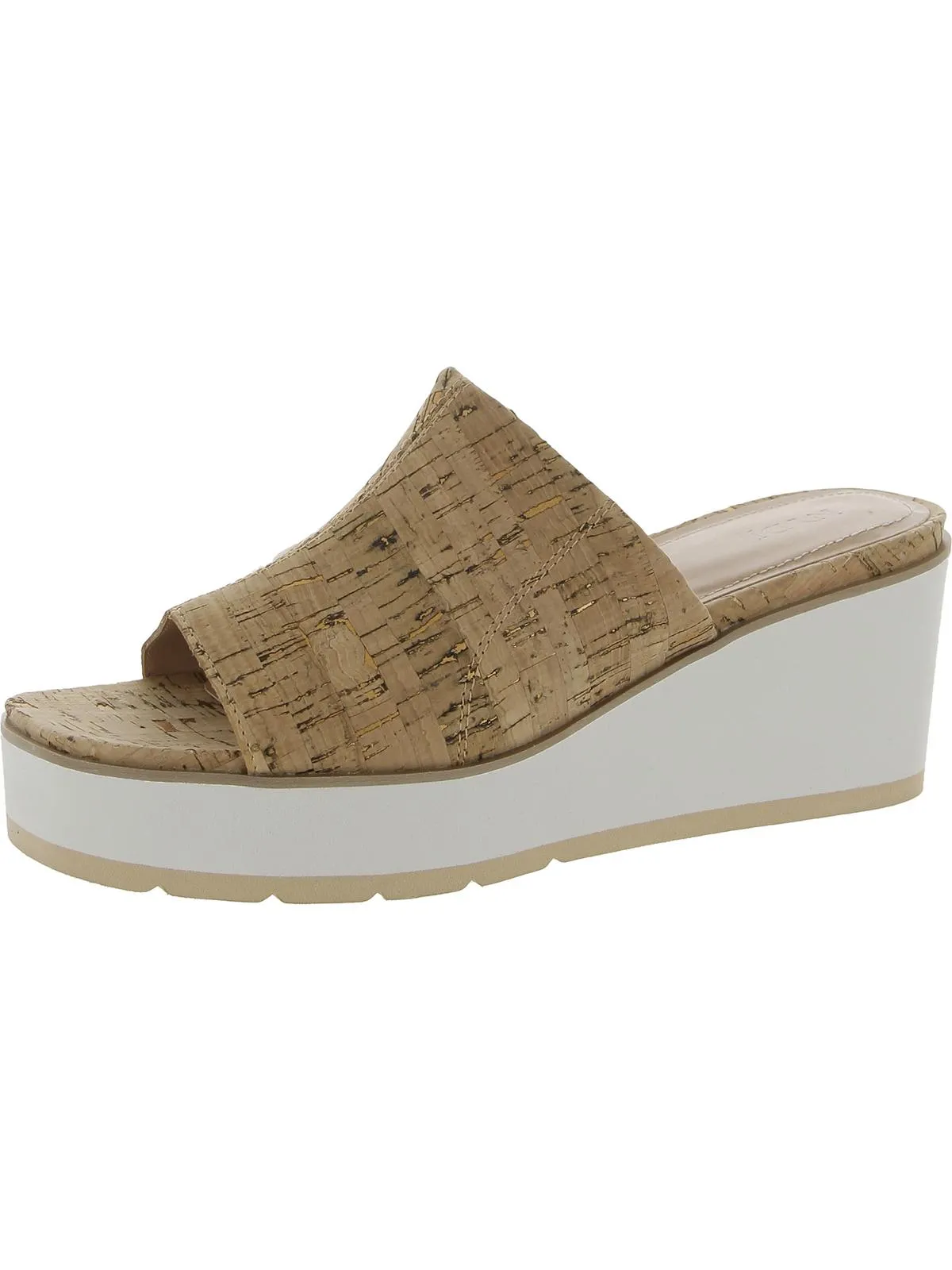 Rysa Womens Suede Slip On Wedge Sandals