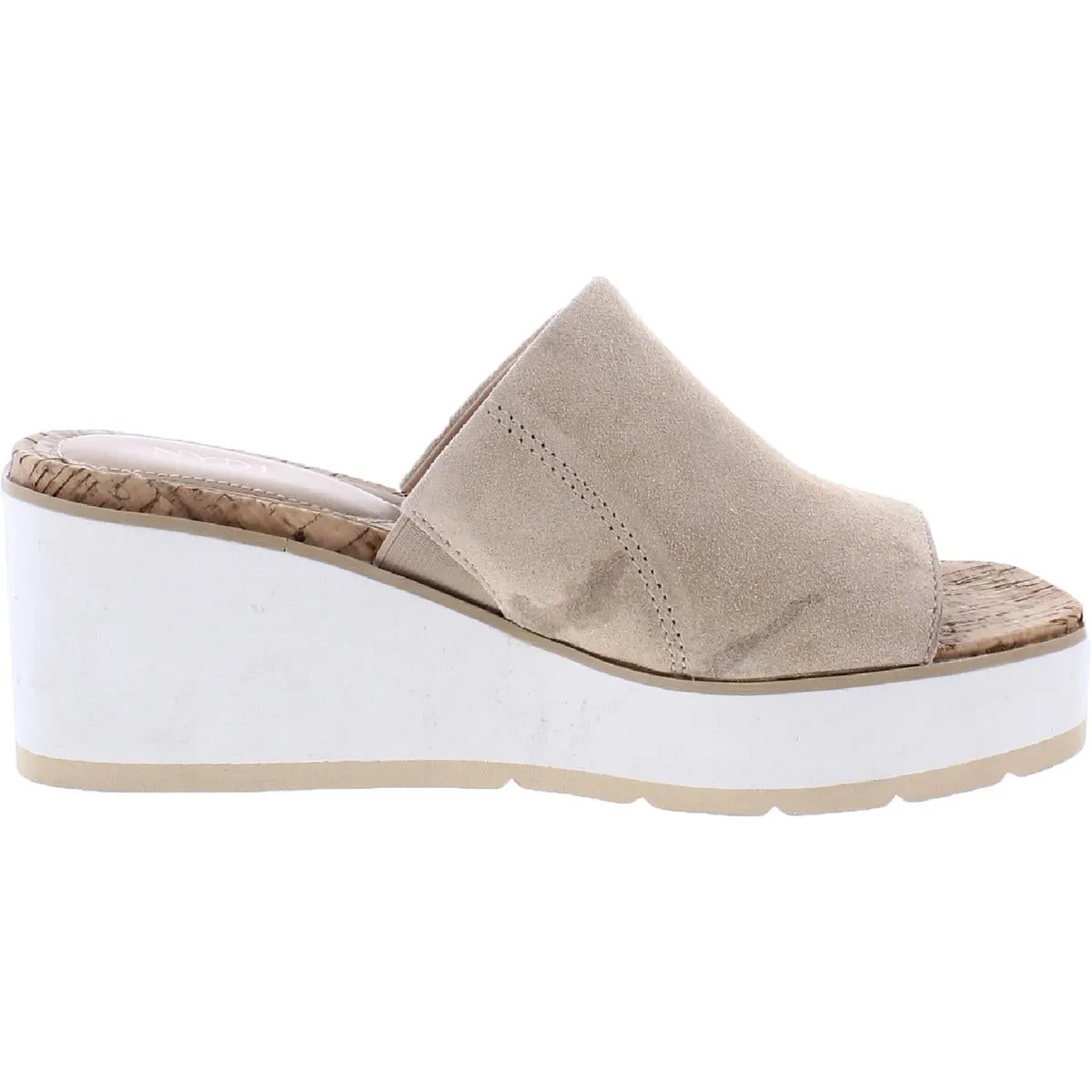 Rysa Womens Suede Slip On Wedge Sandals