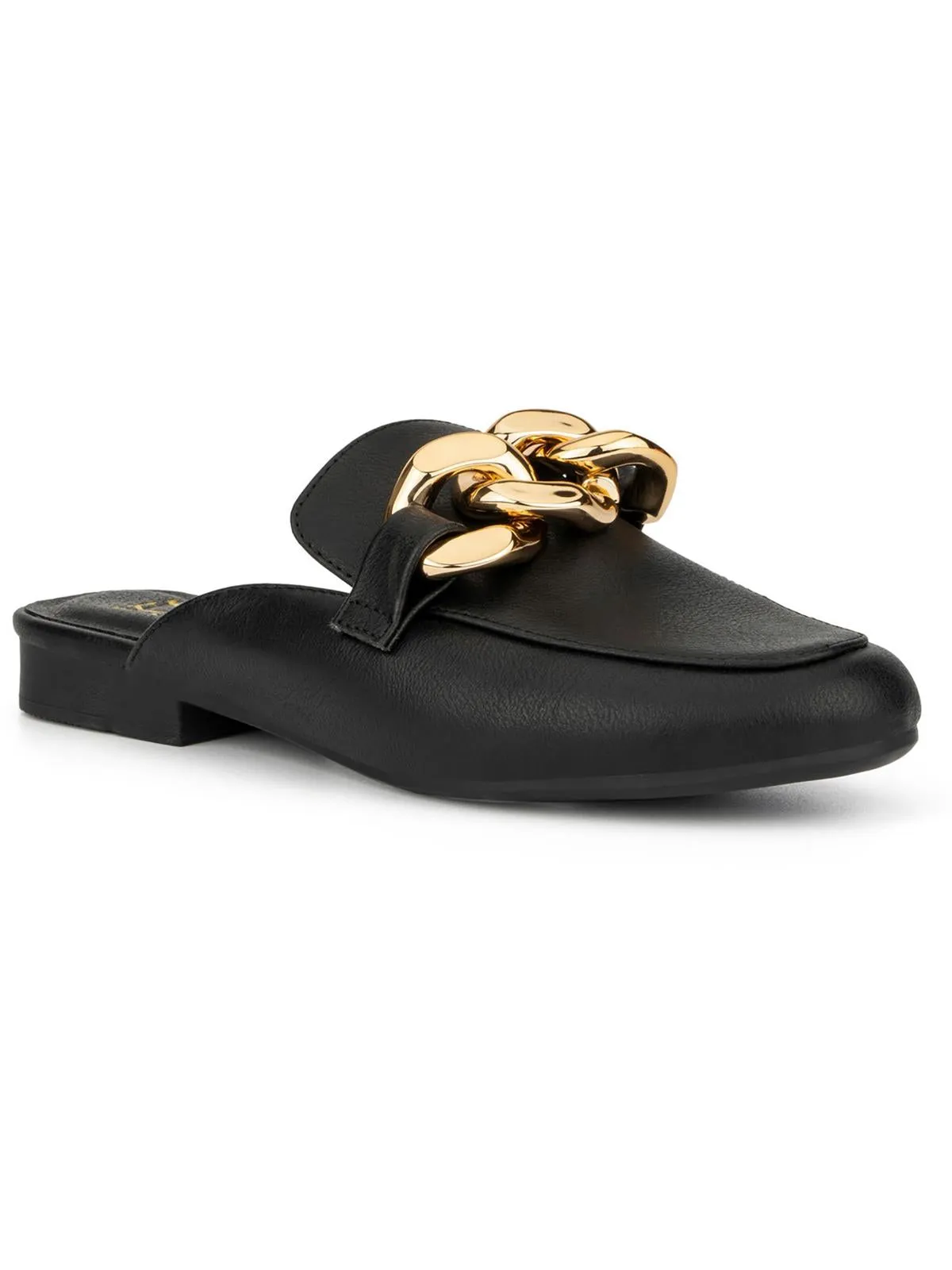 Sadie Womens Faux Leather Slip-On Mules