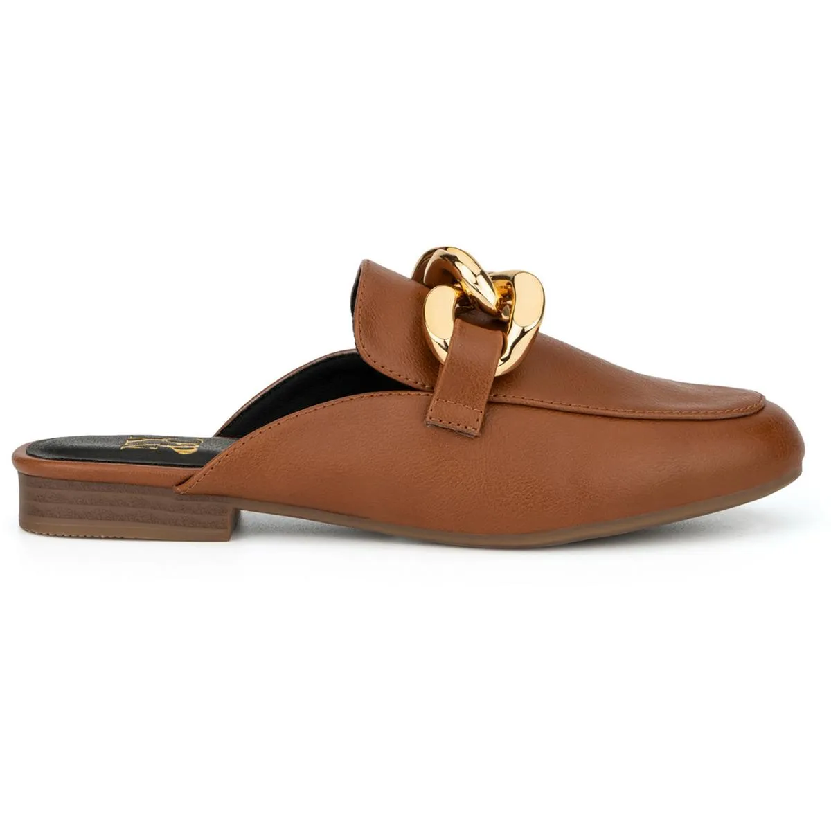 Sadie Womens Faux Leather Slip-On Mules