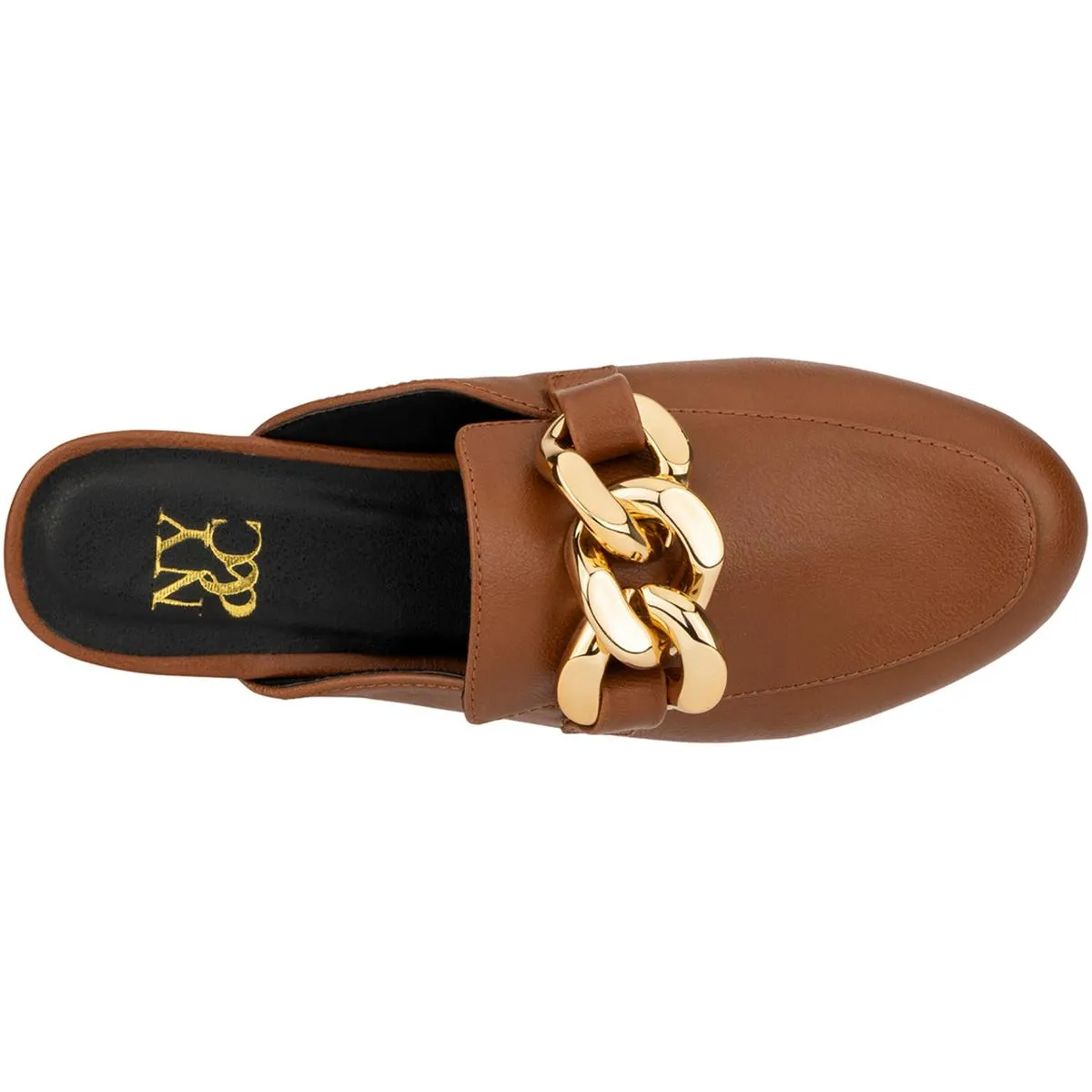 Sadie Womens Faux Leather Slip-On Mules