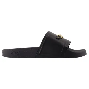 Sandals - Versace - Leather - Black