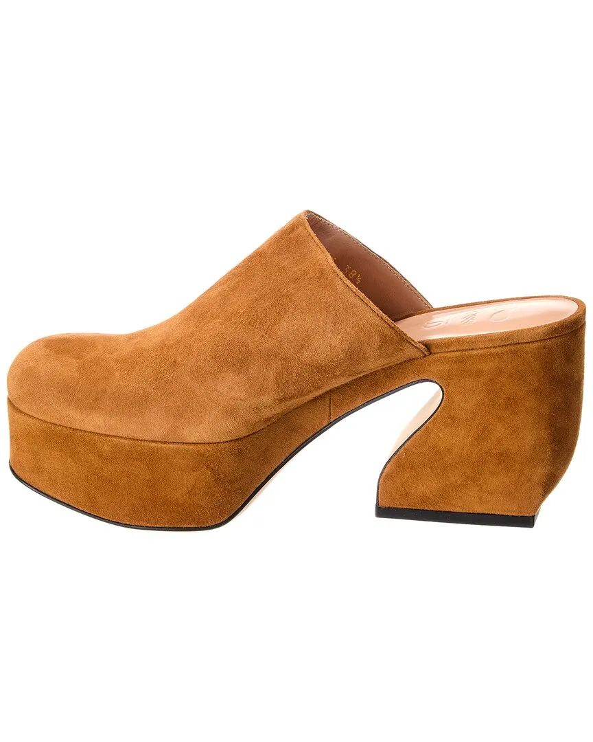 Sergio Rossi Suede Platform Mule