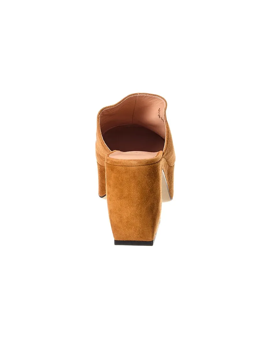 Sergio Rossi Suede Platform Mule