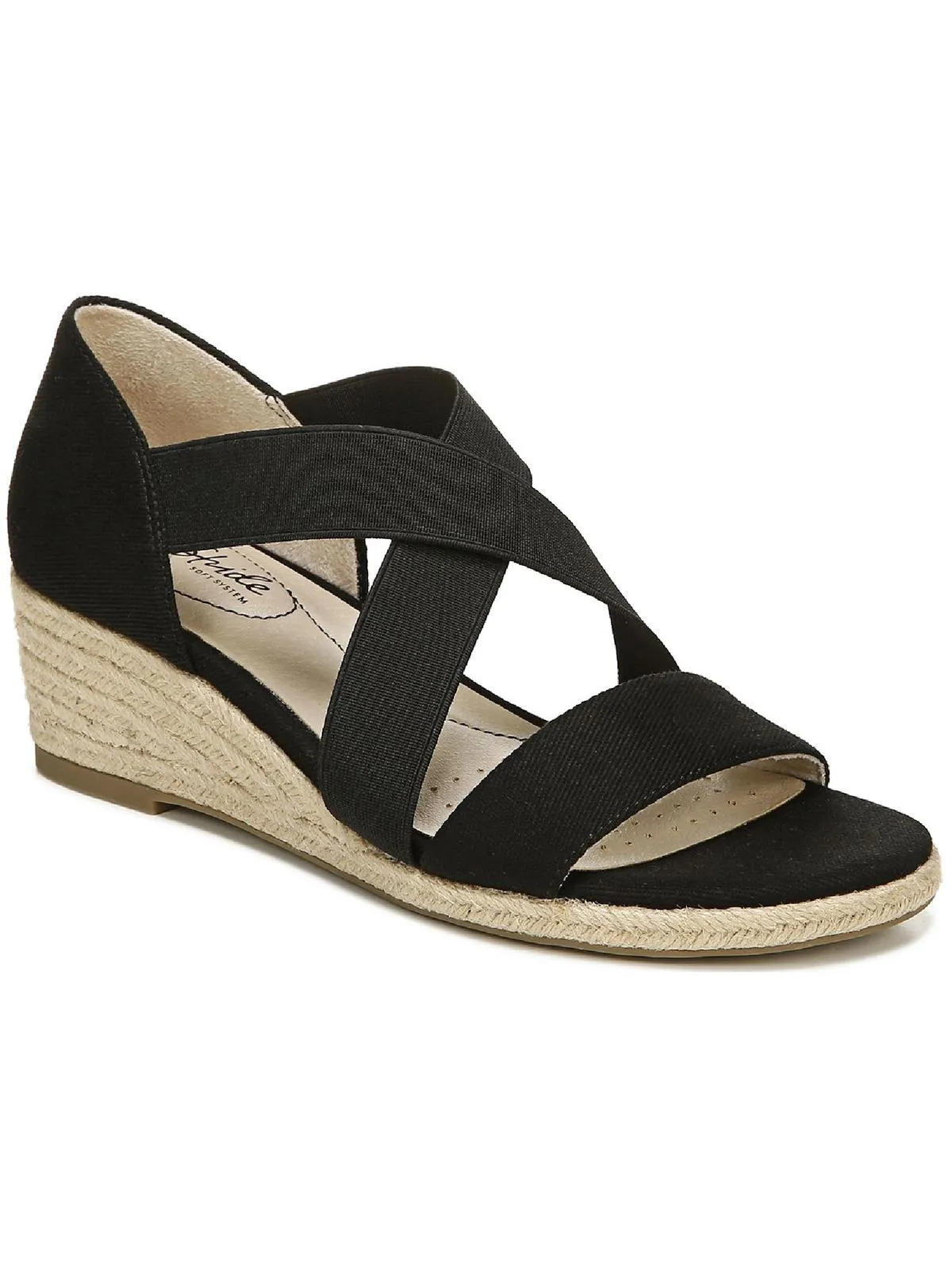 Siesta Womens Cushioned Footbed Slip On Wedge Sandals
