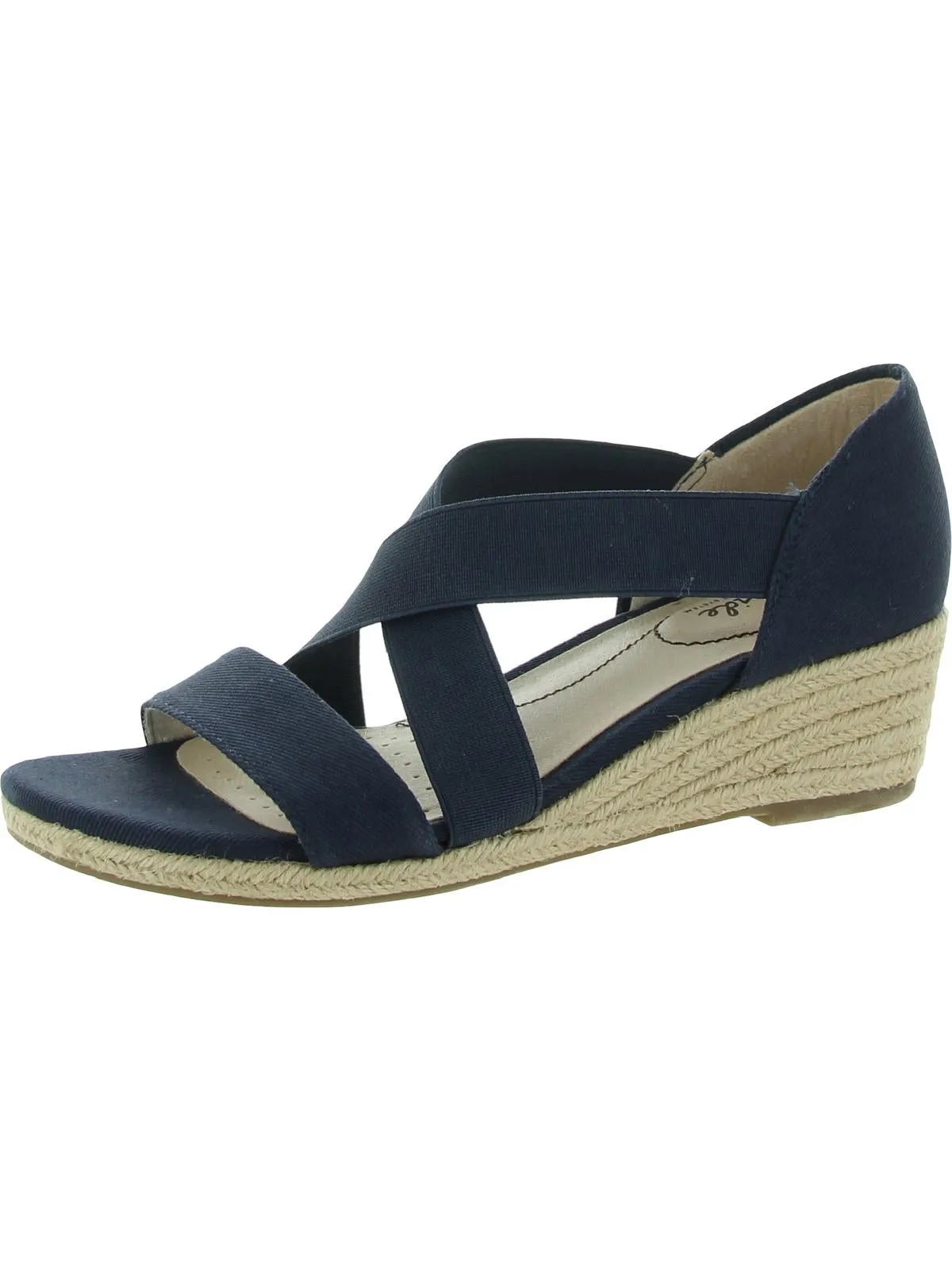 Siesta Womens Cushioned Footbed Slip On Wedge Sandals