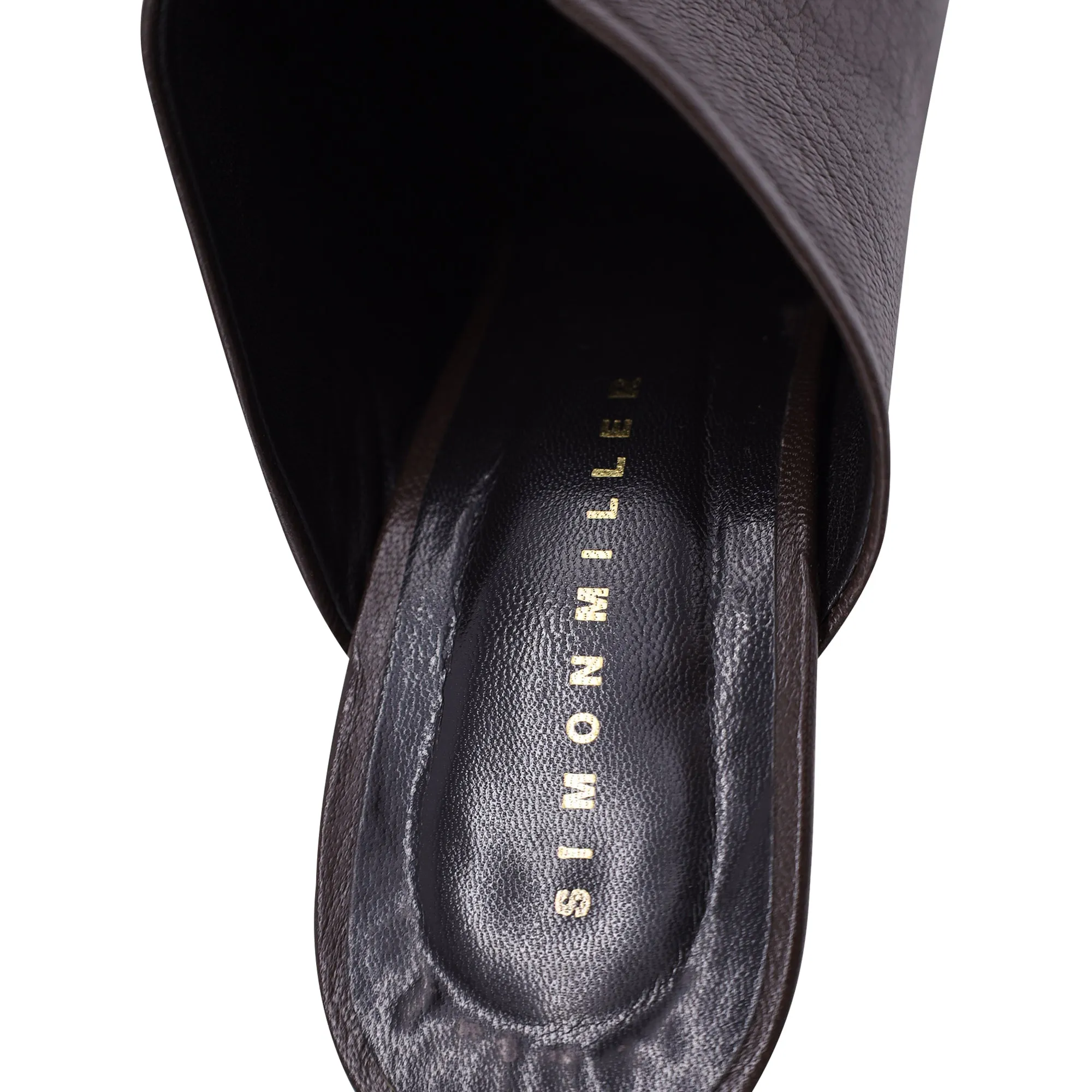 Simon Miller Kicker Low-Heel Mules In Brown Leather