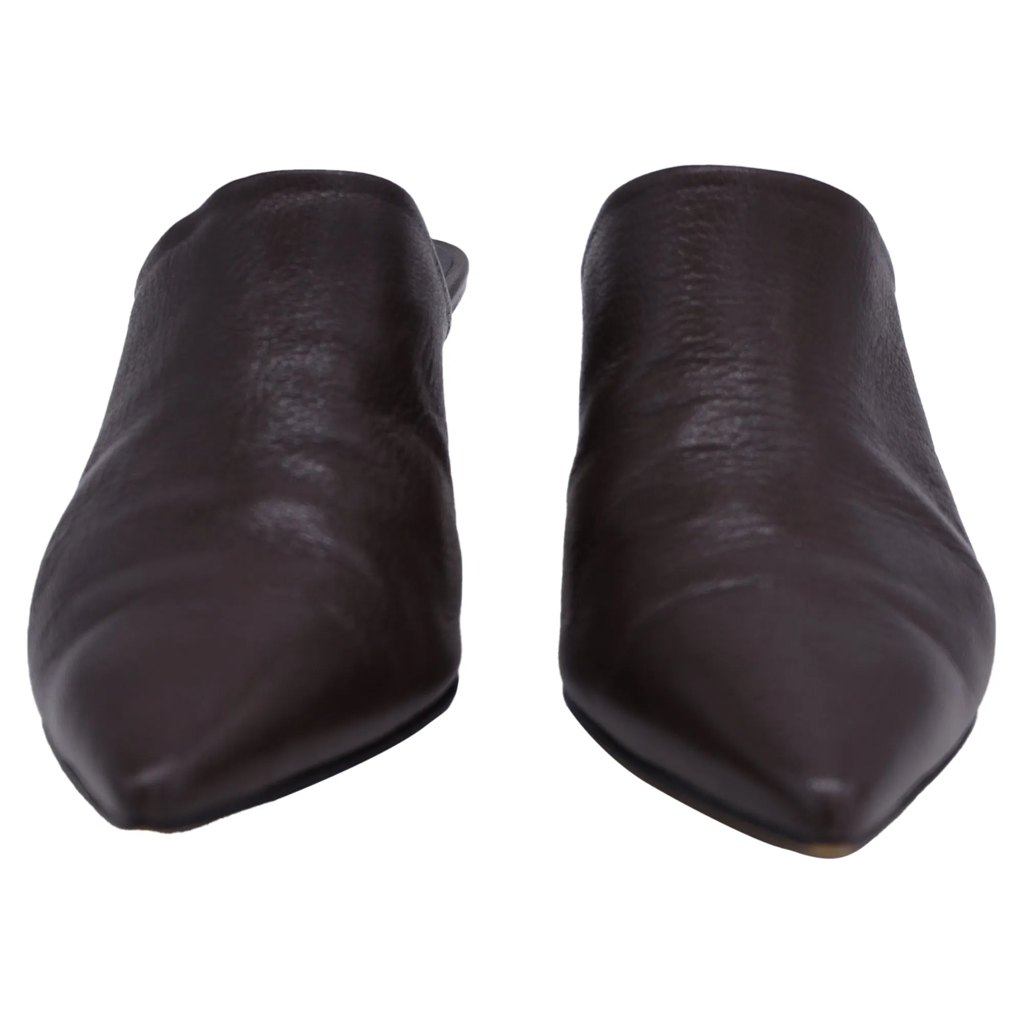 Simon Miller Kicker Low-Heel Mules In Brown Leather