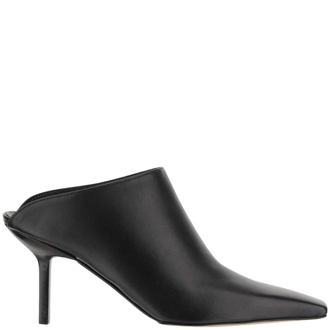 Square Toe Leather Mules