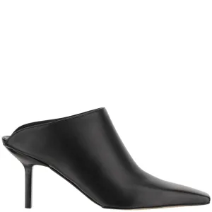 Square Toe Leather Mules