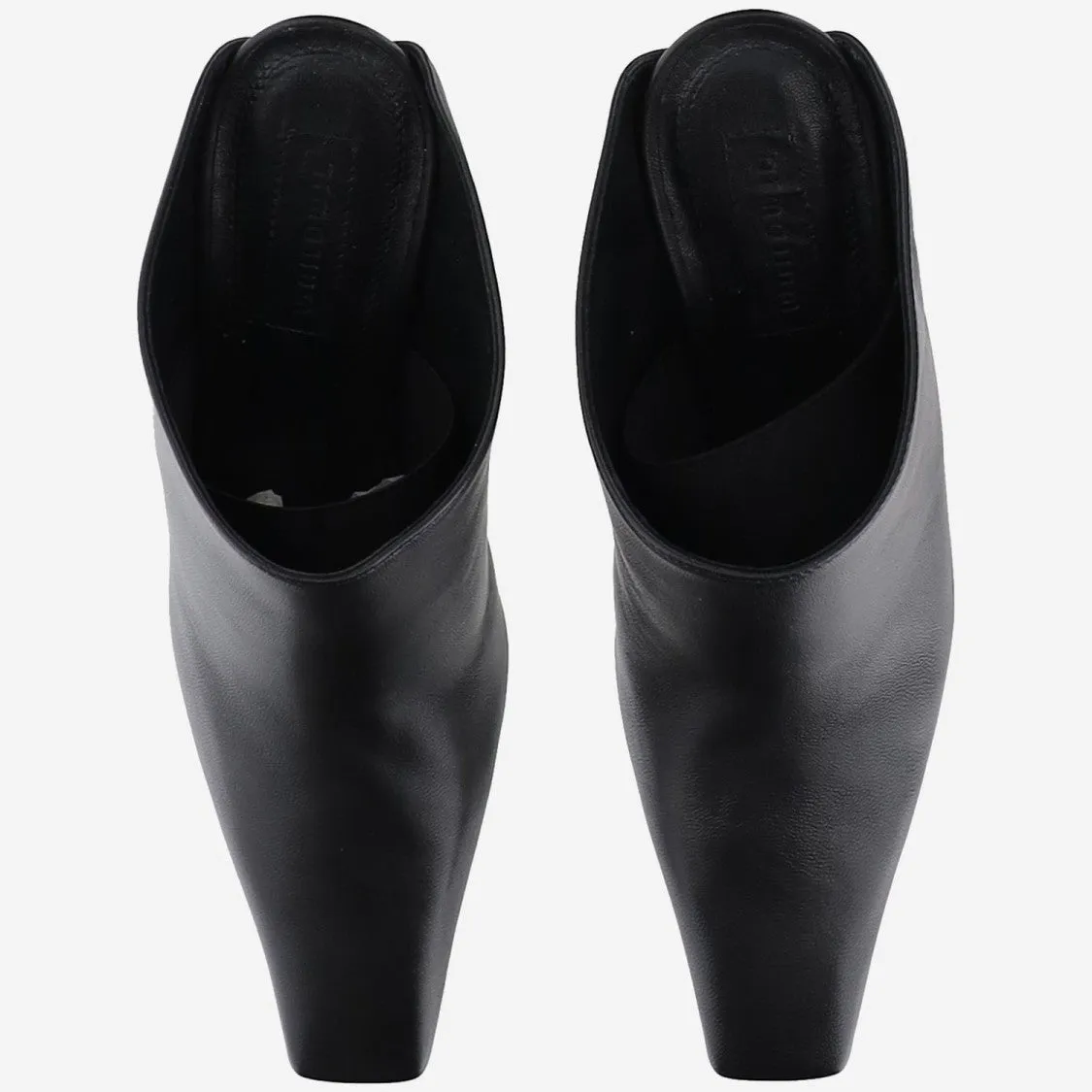 Square Toe Leather Mules
