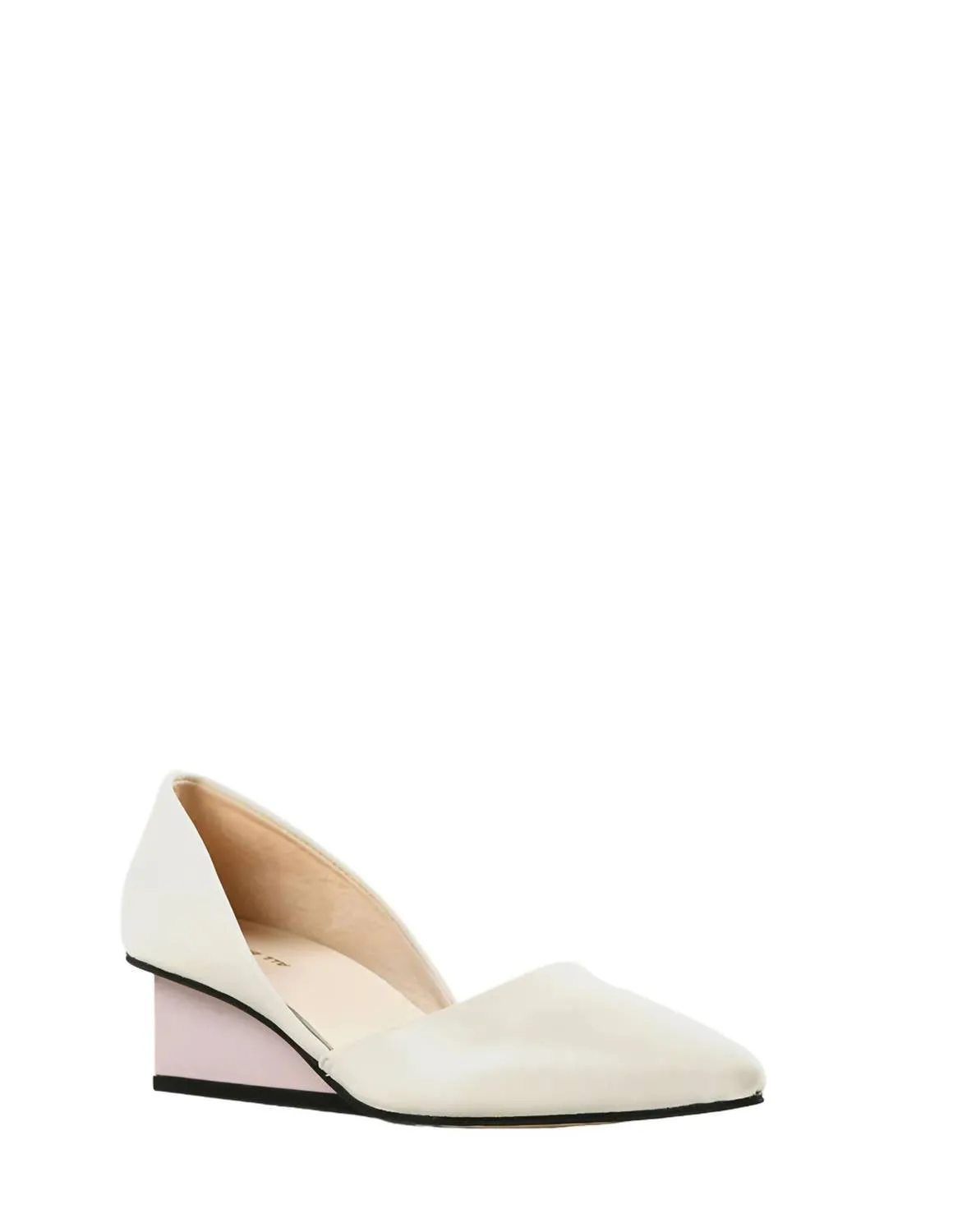 Square Wedge In Ivory/pink