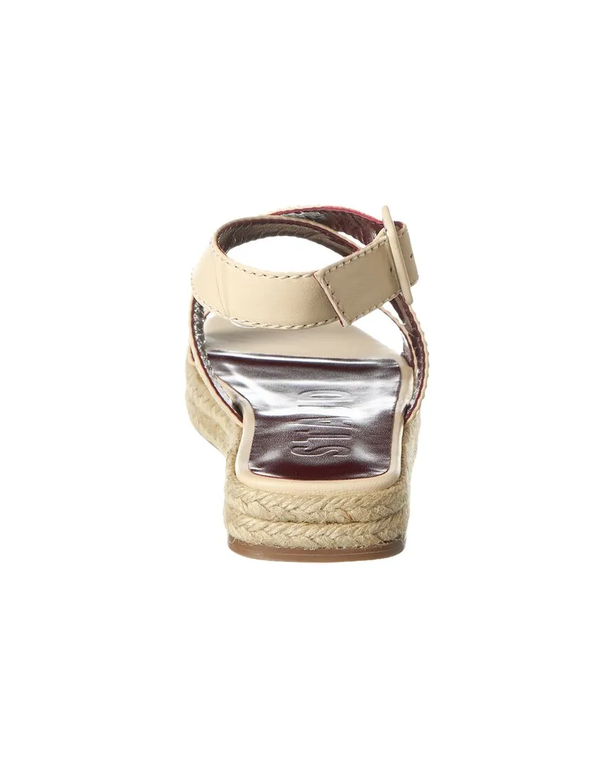 STAUD Lara Leather Espadrille Sandal