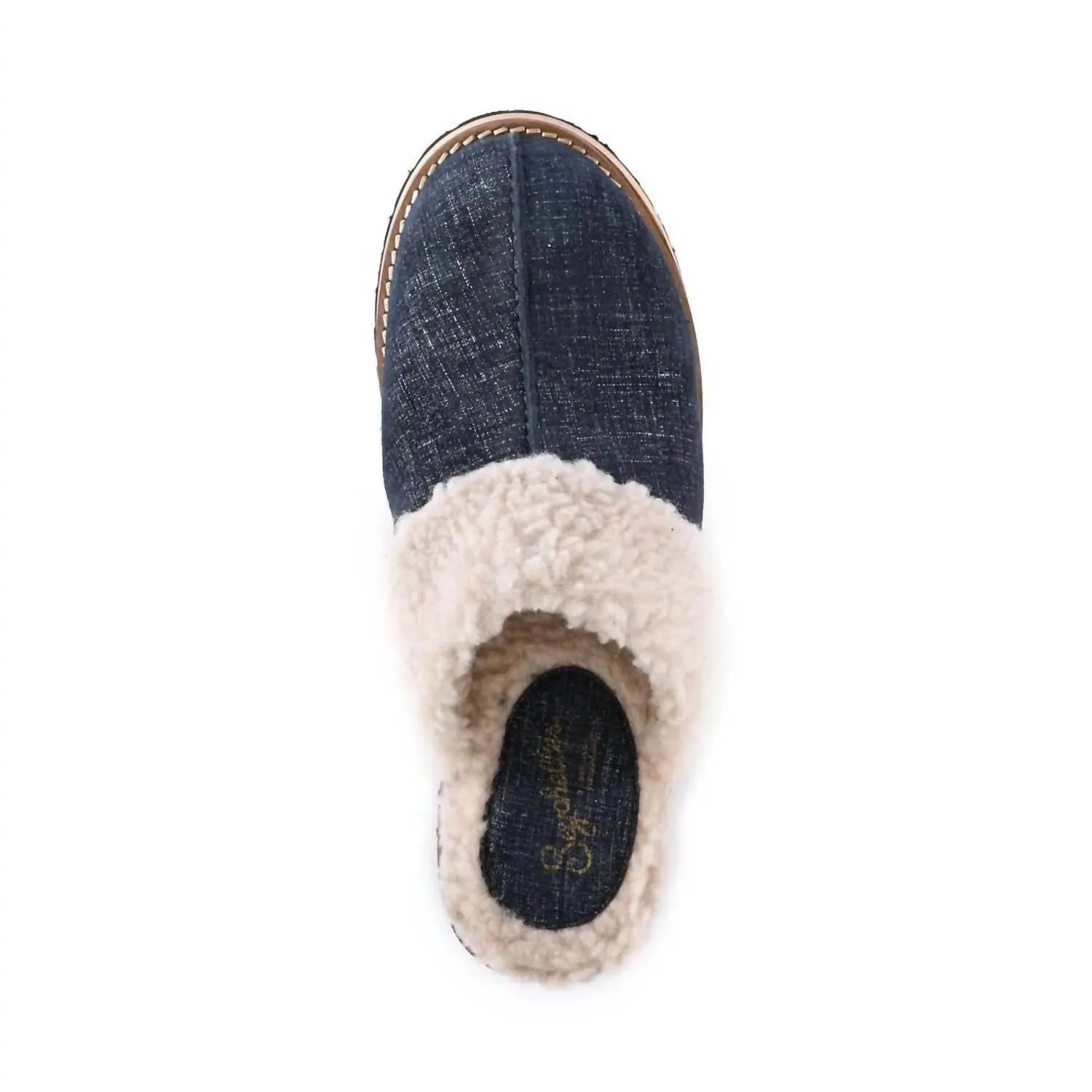 Steady Platform Mule In Navy Denim
