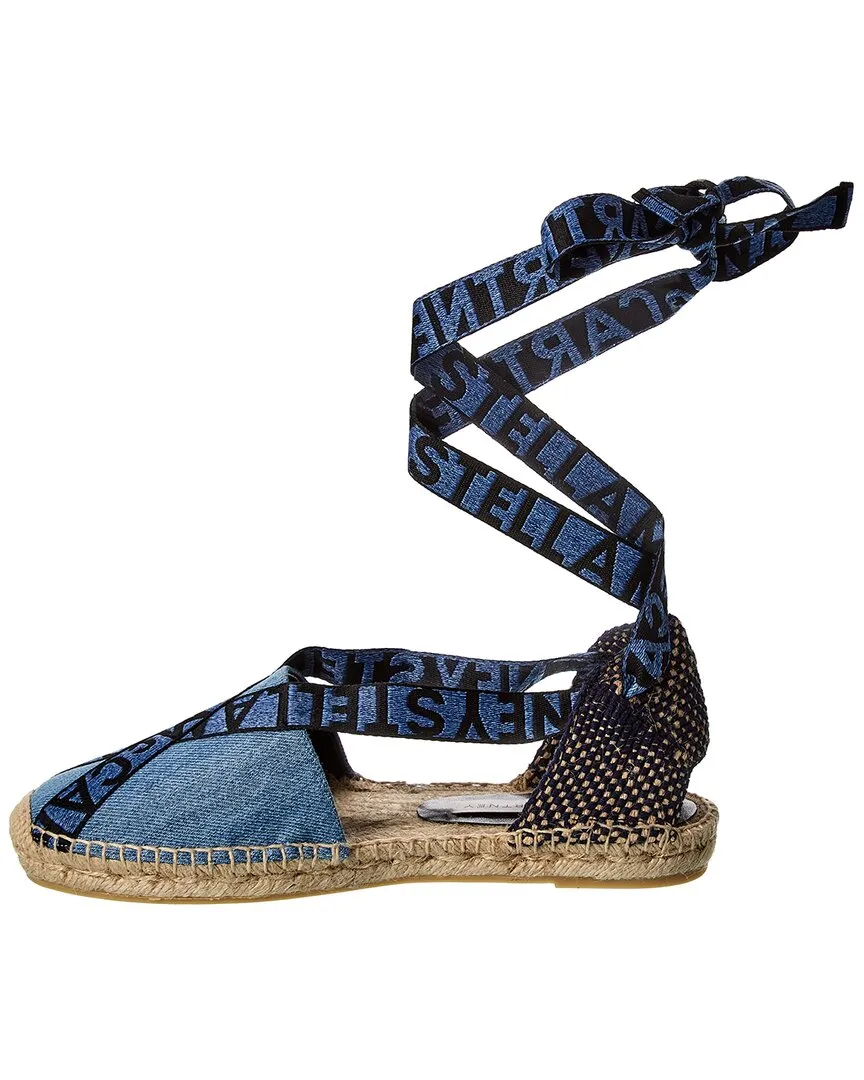 Stella McCartney Gaia Logo Strap Canvas Espadrille