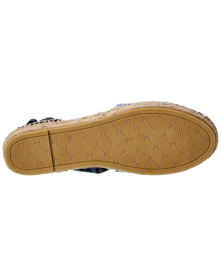Stella McCartney Gaia Logo Strap Canvas Espadrille