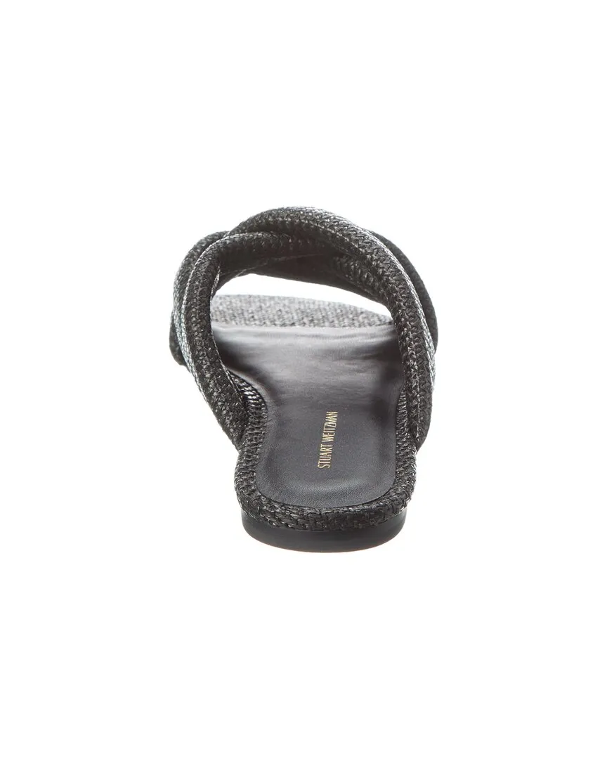 Stuart Weitzman Crossover Raffia Slide