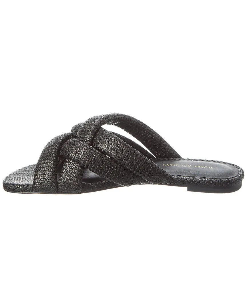 Stuart Weitzman Crossover Raffia Slide