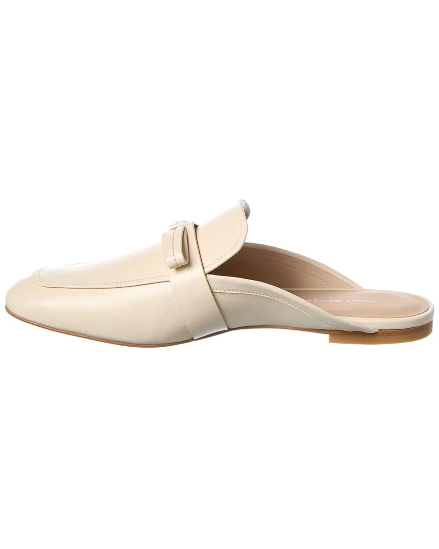 Stuart Weitzman Emma Bow Leather Mule