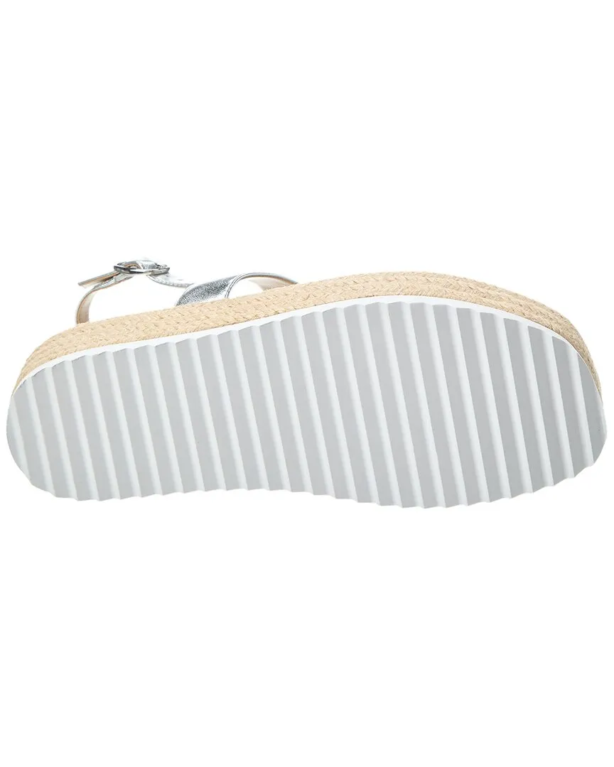 Stuart Weitzman Mel Patent Espadrille Flatform Sandal