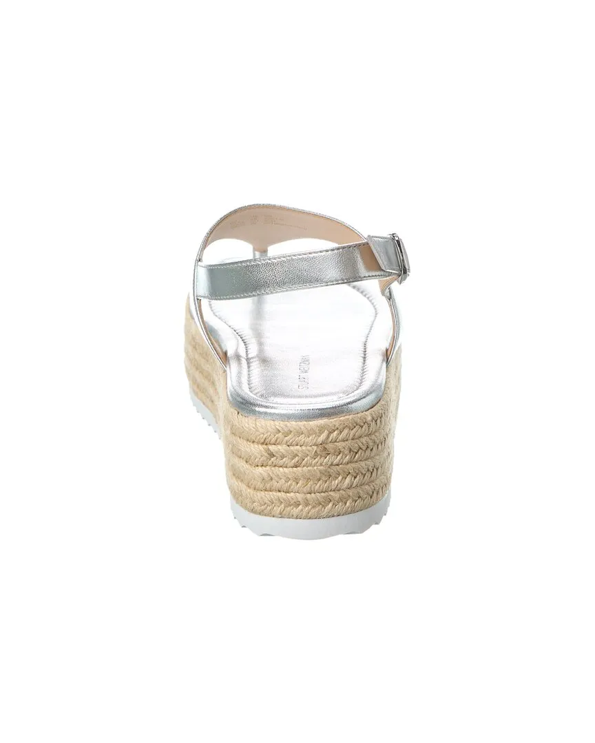 Stuart Weitzman Mel Patent Espadrille Flatform Sandal