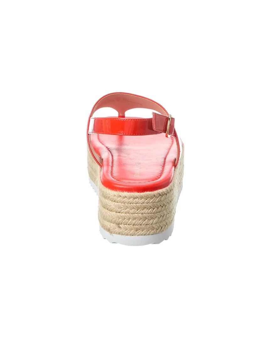 Stuart Weitzman Mel Patent Espadrille Flatform Sandal