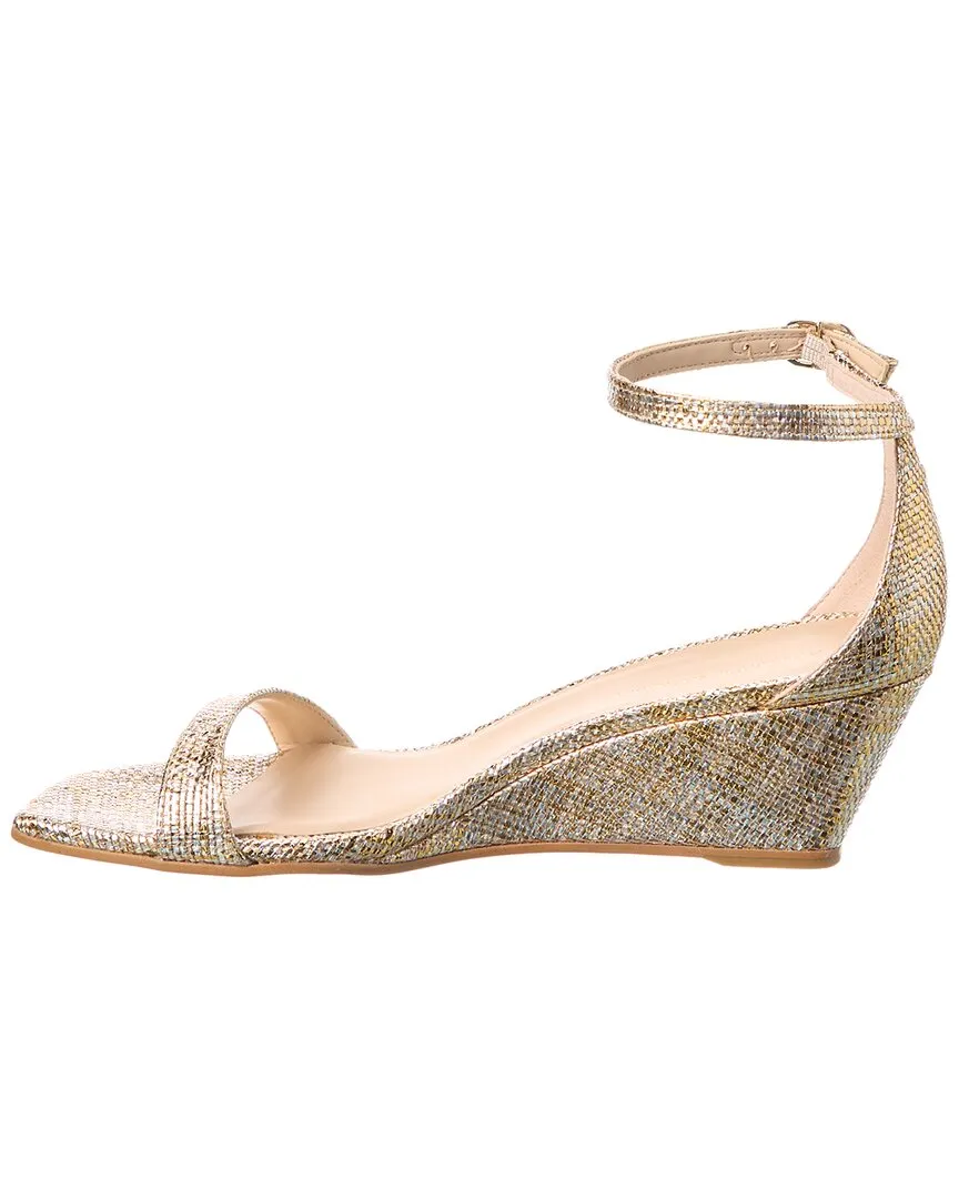 Stuart Weitzman Nudistcurve 50 Raffia Wedge Sandal
