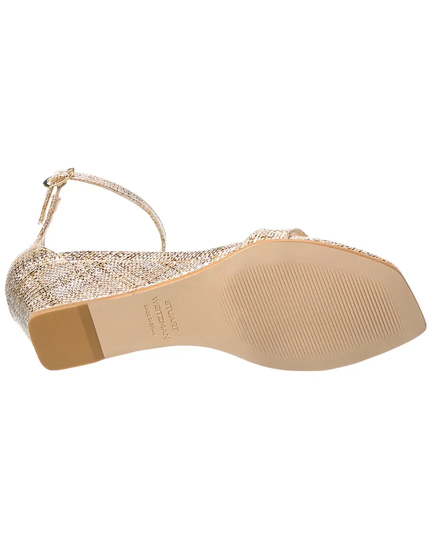 Stuart Weitzman Nudistcurve 50 Raffia Wedge Sandal