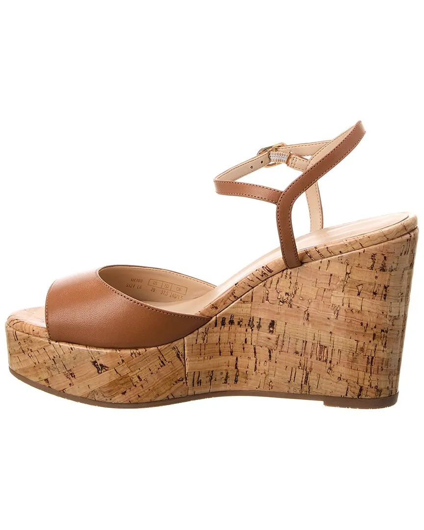 Stuart Weitzman Palmina Leather Wedge Sandal