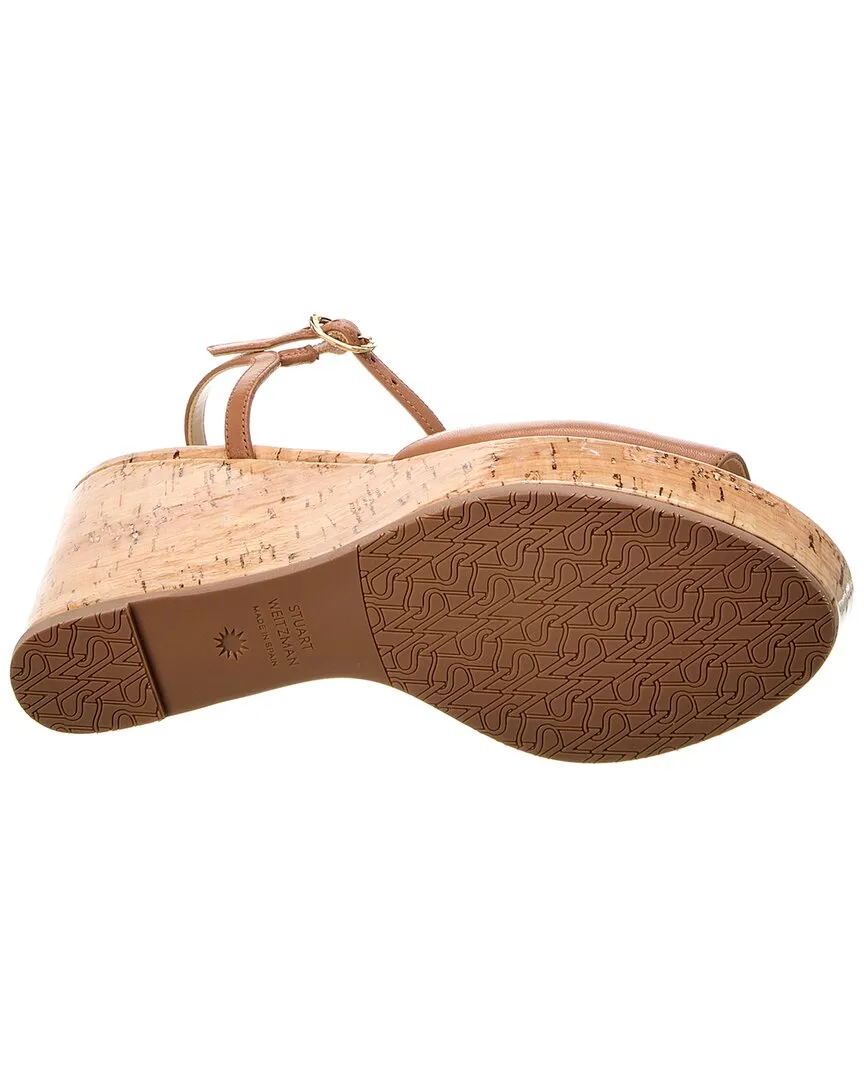 Stuart Weitzman Palmina Leather Wedge Sandal