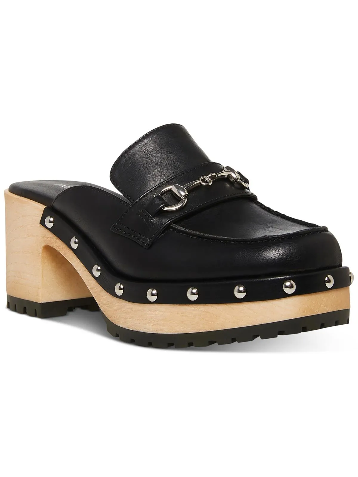 Suzanne Womens Faux Leather Embellished Clogs