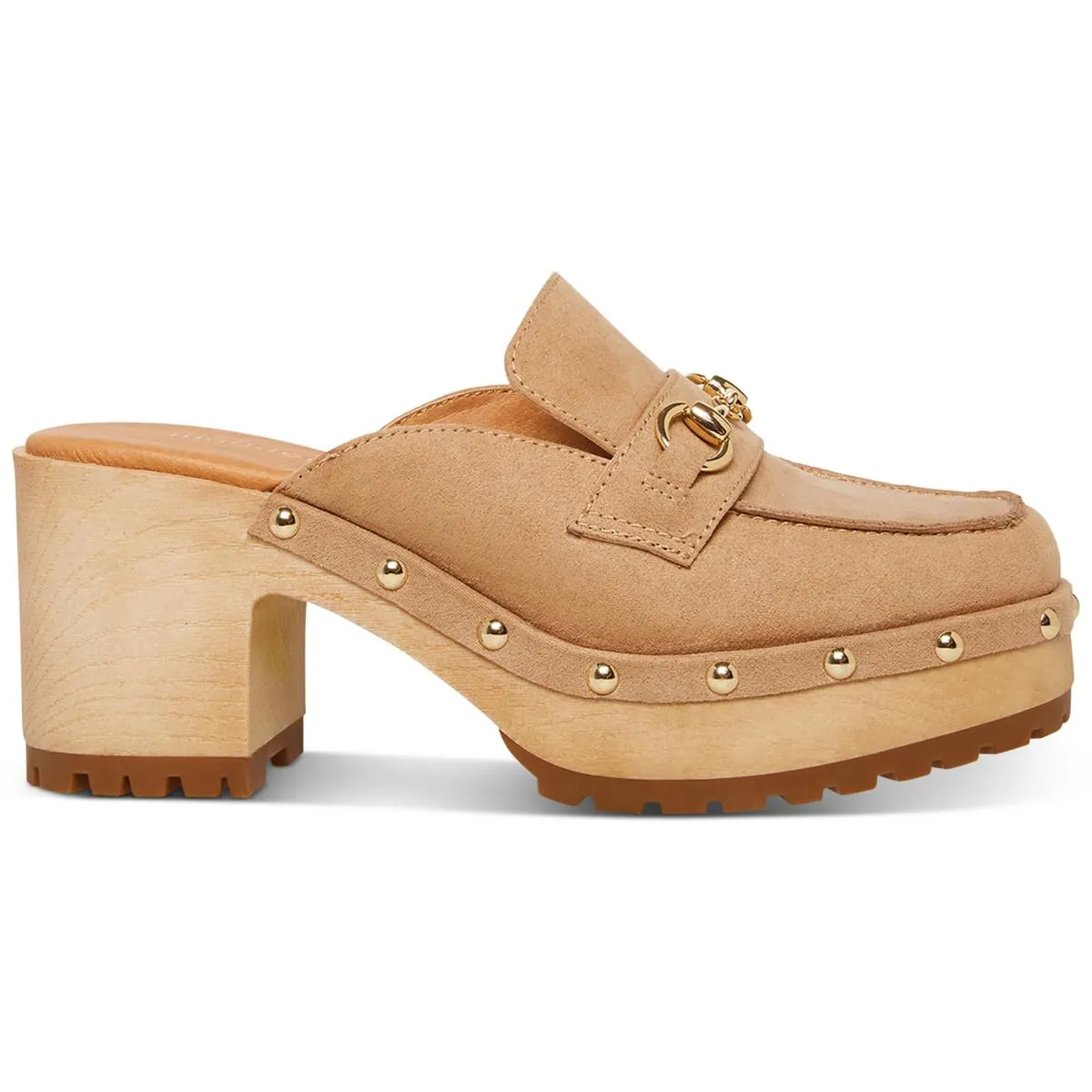Suzanne Womens Faux Leather Embellished Clogs