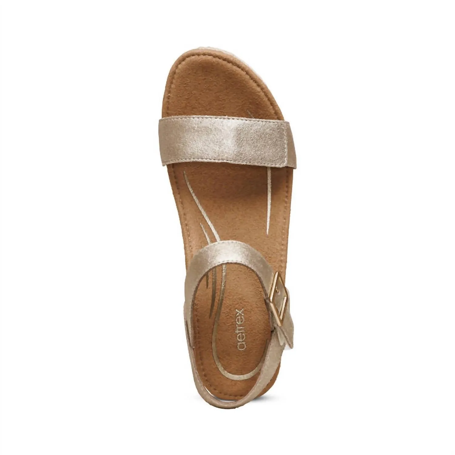 Sydney Quarter Strap Espadrille Wedge Sandal In Champagne