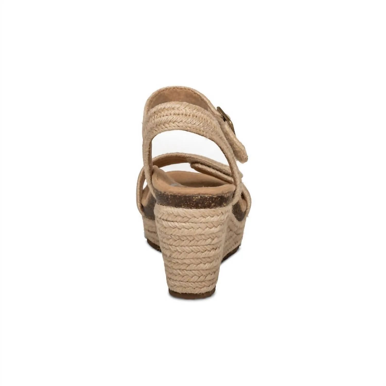 Sydney Quarter Strap Espadrille Wedge Sandal In Natural