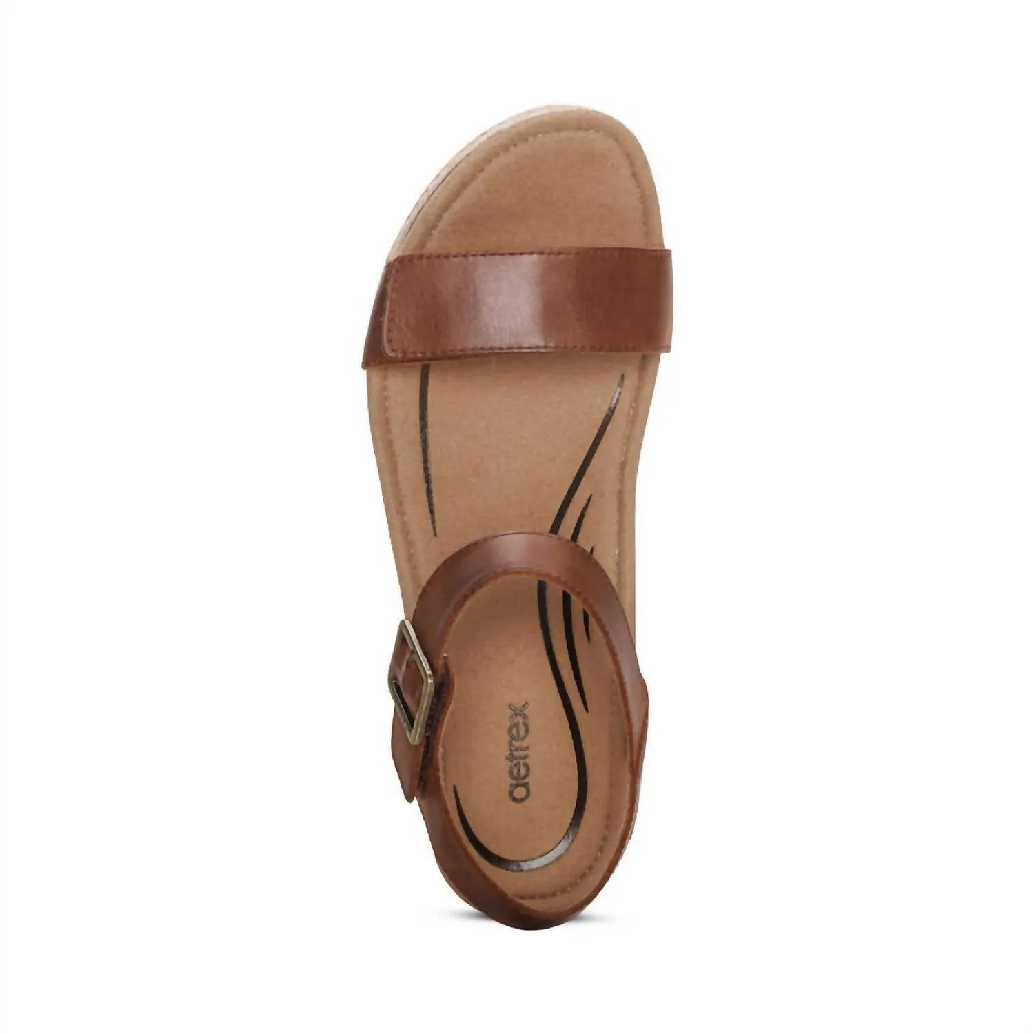 Sydney Quarter Strap Espadrille Wedge Sandal In Walnut