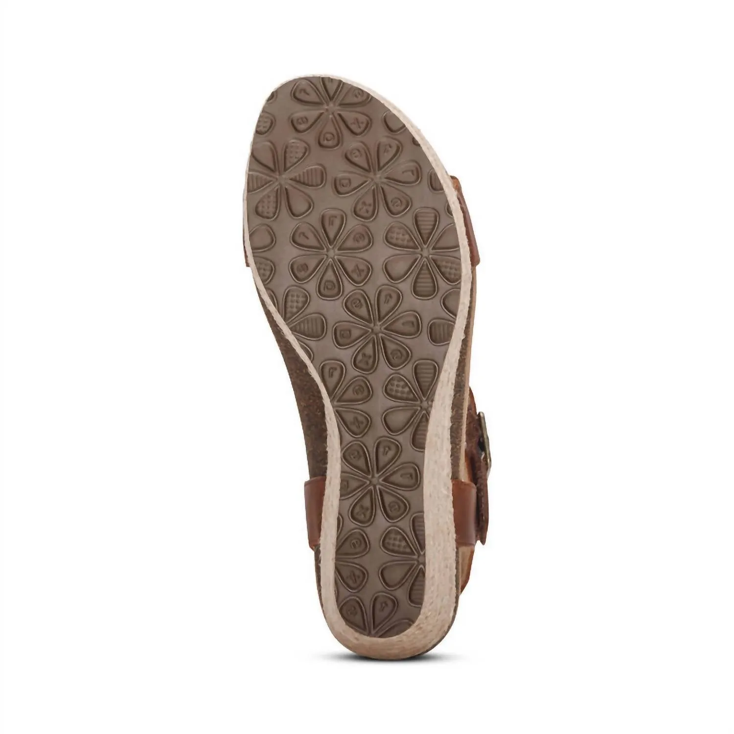 Sydney Quarter Strap Espadrille Wedge Sandal In Walnut
