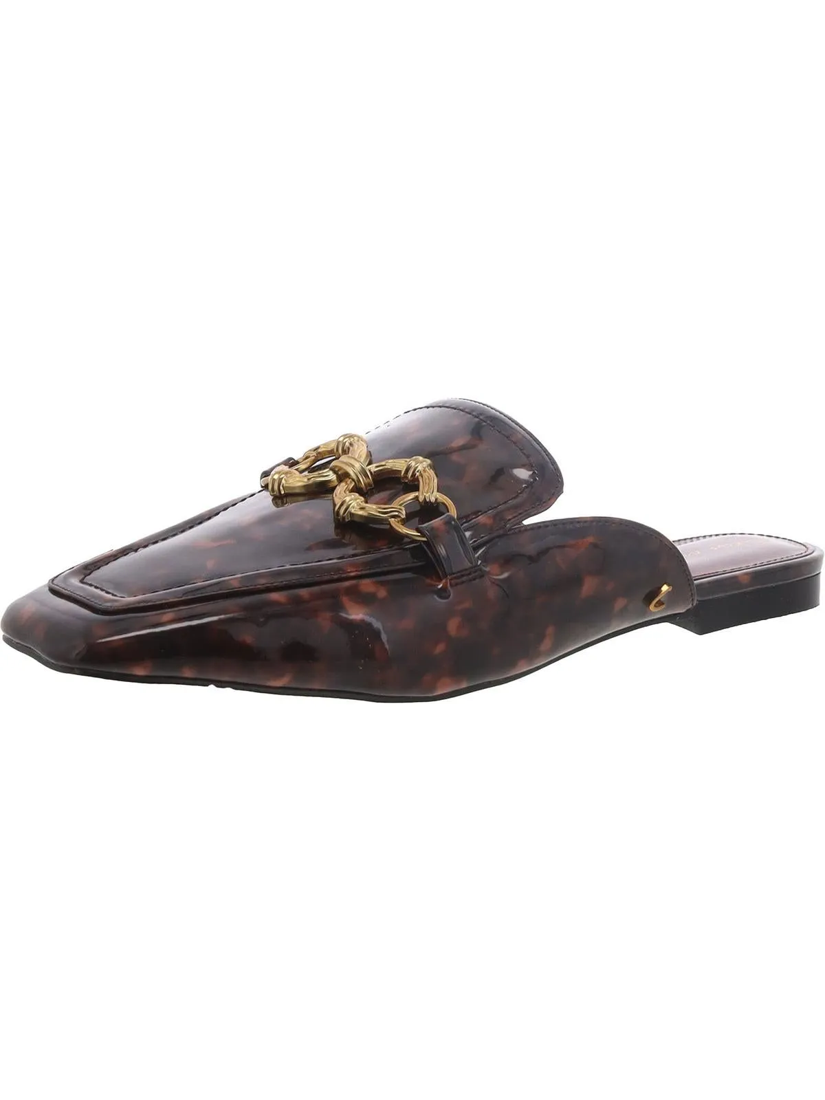 Taryn Womens Faux Leather Slip On Mules