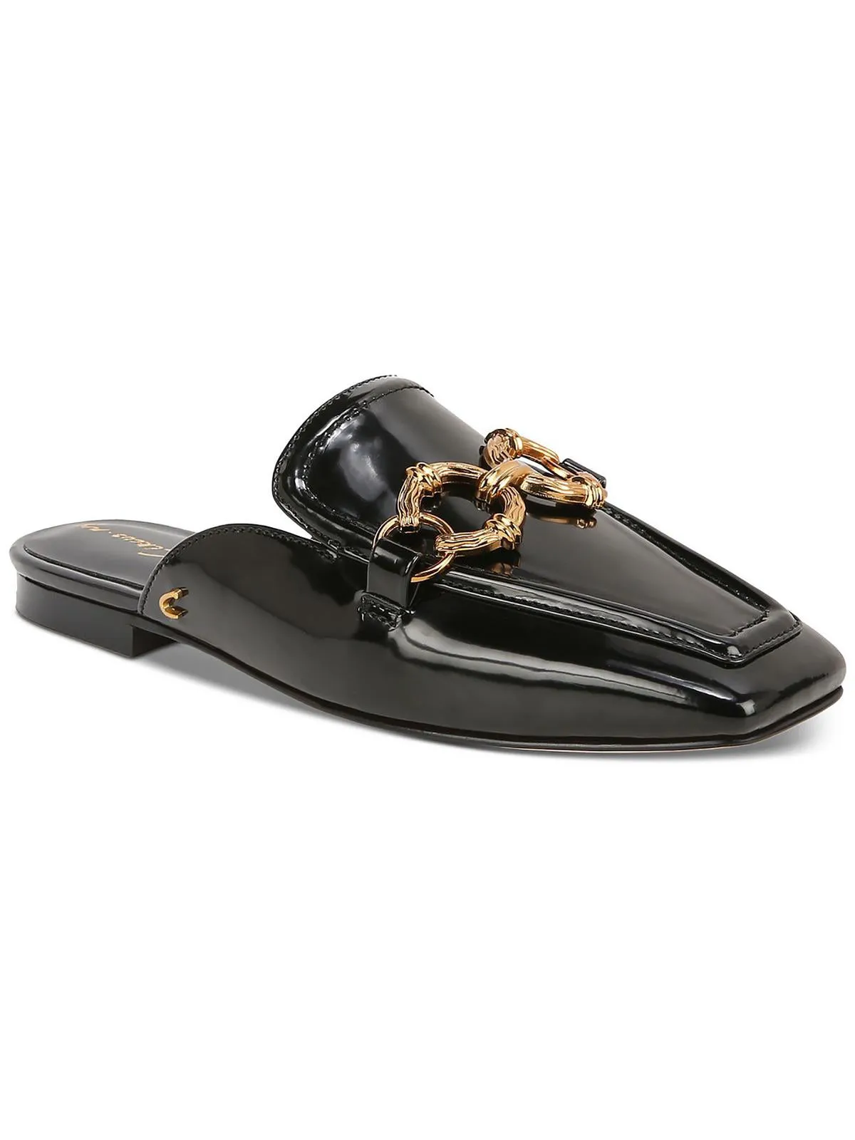 Taryn Womens Faux Leather Slip On Mules