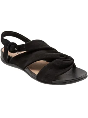 Tieli Womens Suede Ankle Strap Wedge Sandals
