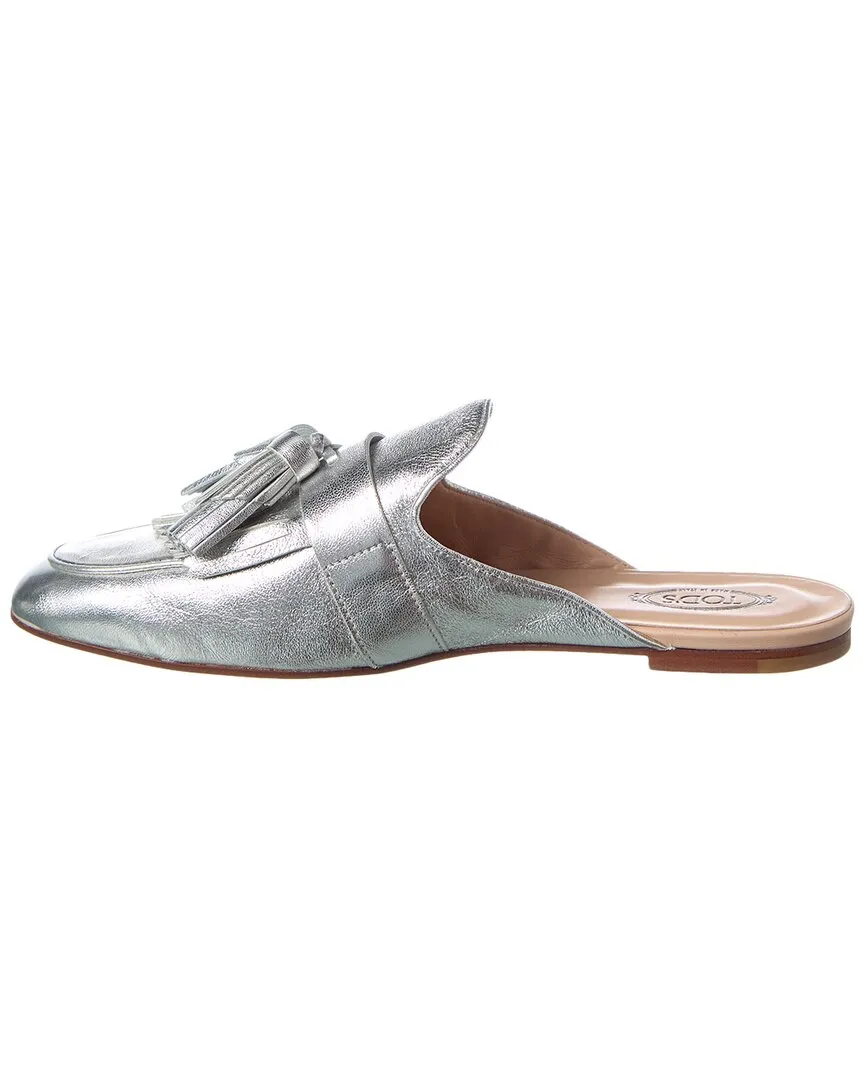 TODs Tassel Leather Mule