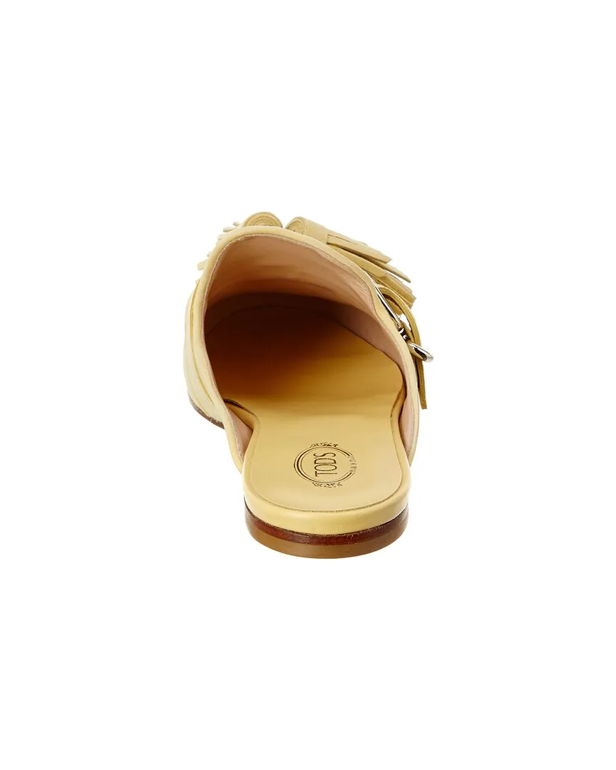 TODs Tassel Suede Mule