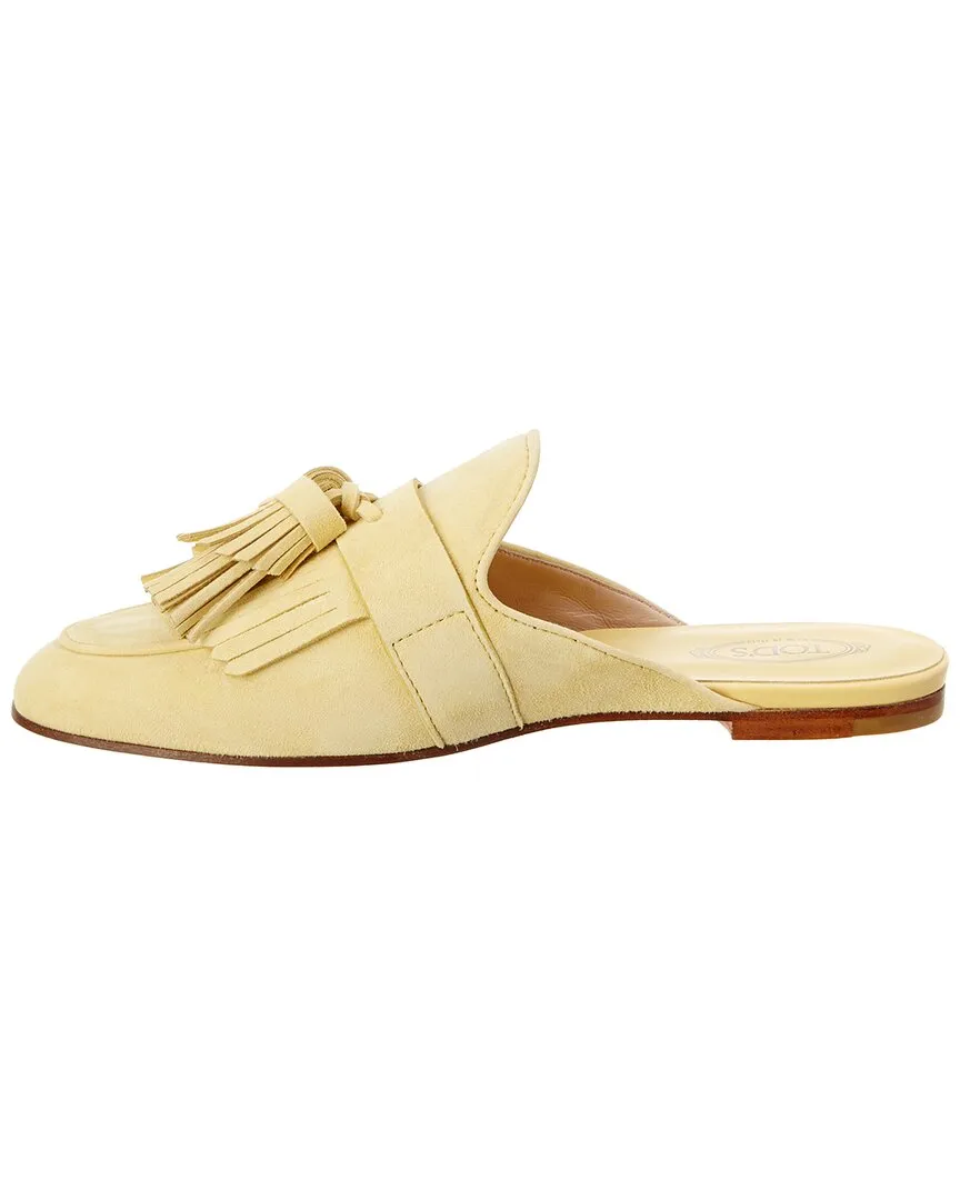TODs Tassel Suede Mule