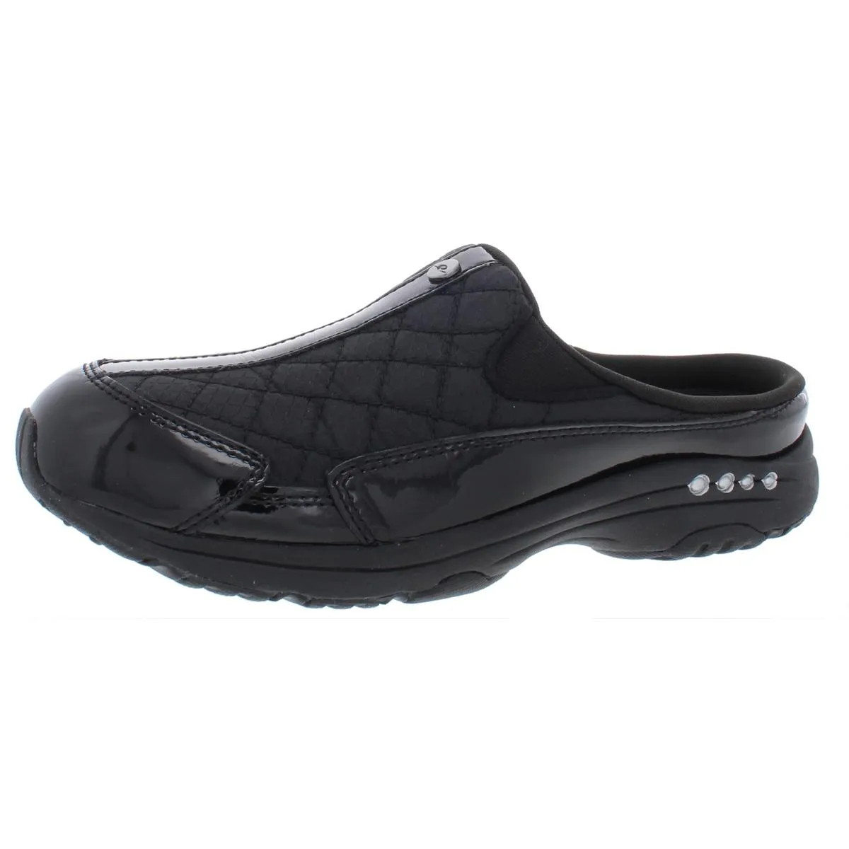 TRAVELTIME12 Womens Patent Leather Slip On Mules