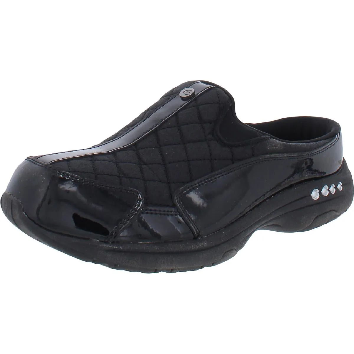 TRAVELTIME12 Womens Patent Leather Slip On Mules