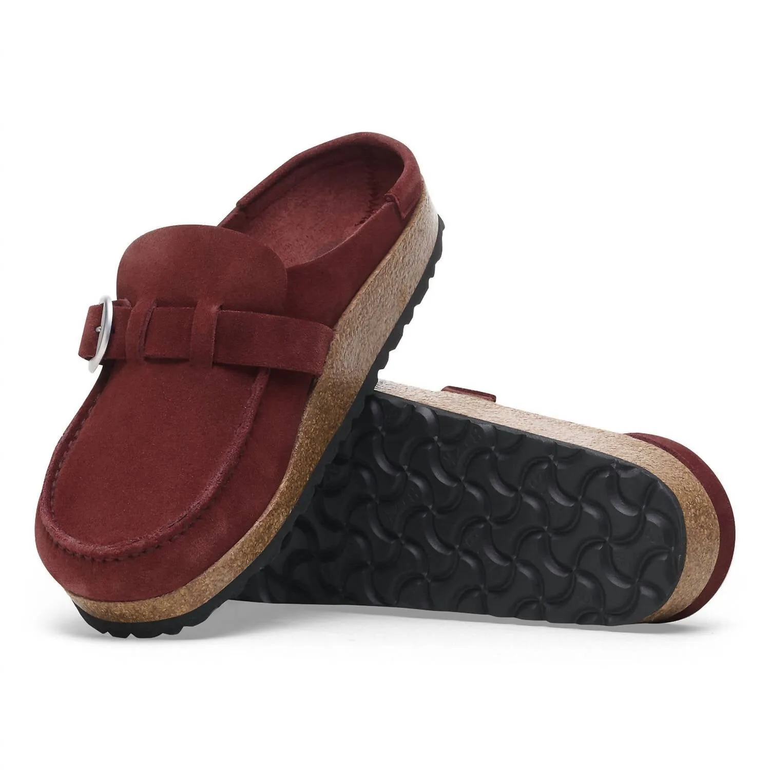 Unisex Buckley Suede Clogs In Zinfandel