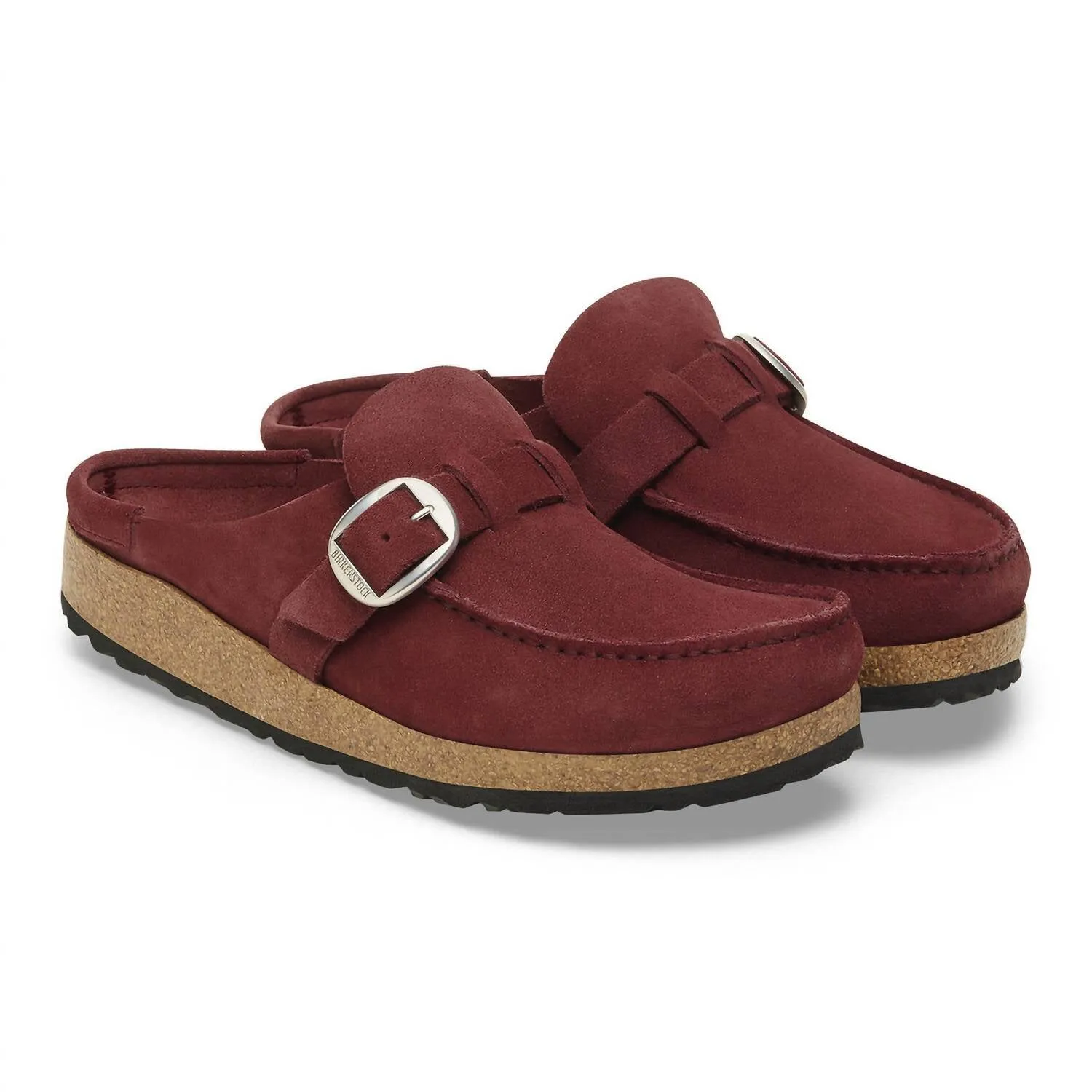 Unisex Buckley Suede Clogs In Zinfandel