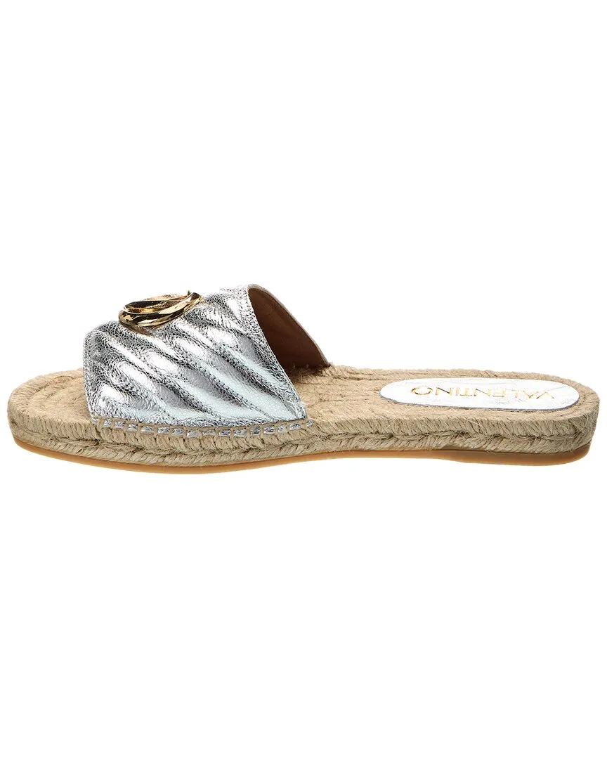 Valentino by Mario Valentino Clavel Leather Espadrille Sandal