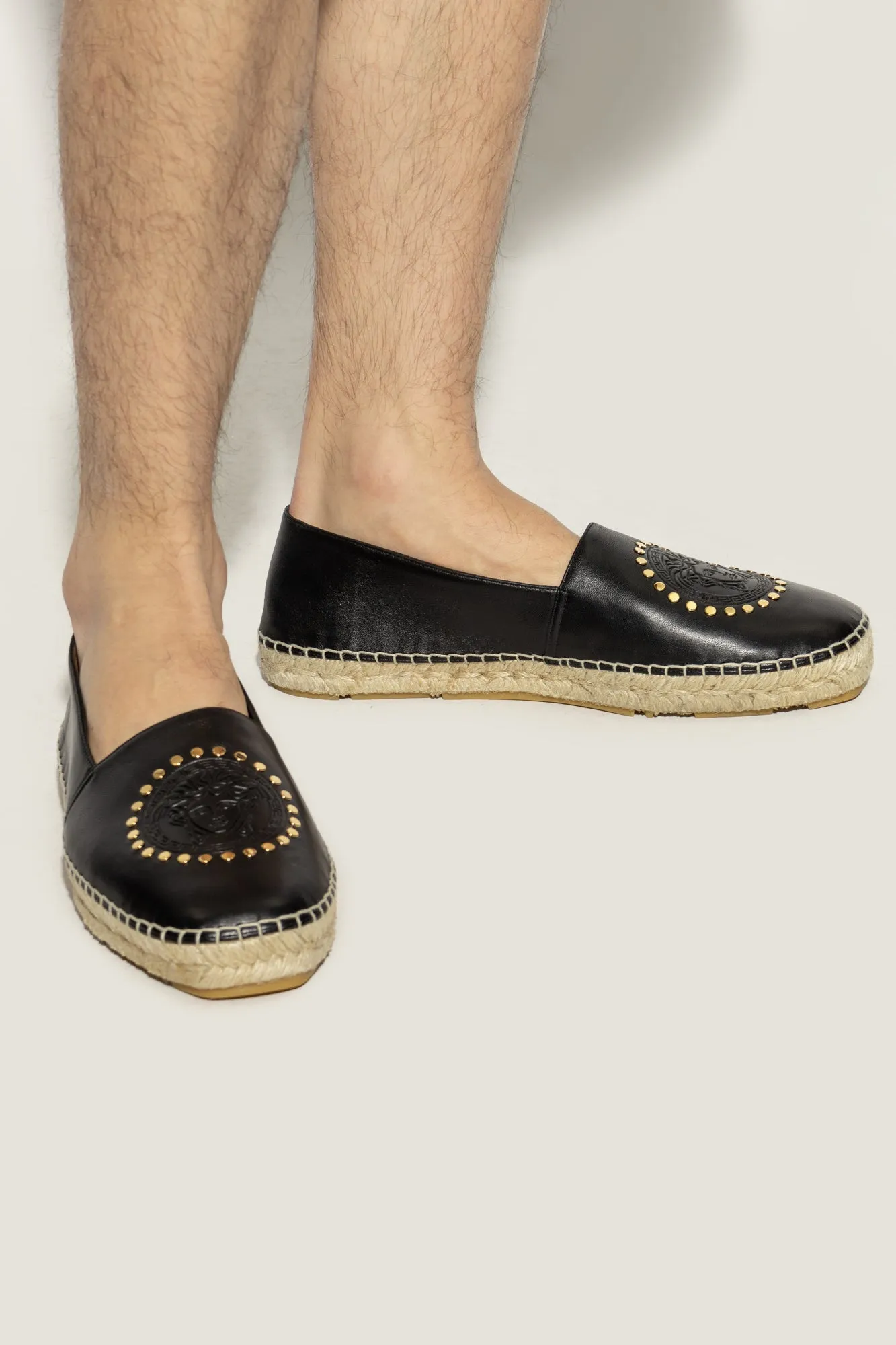 Versace Leather Espadrilles